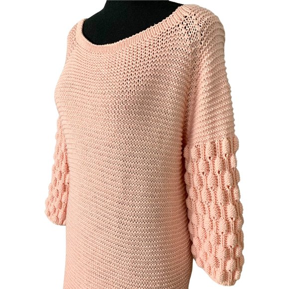 2/$20 - HAND KNIT Puff Sleeve Sweater by Elen Knit - Picture 2 of 6
